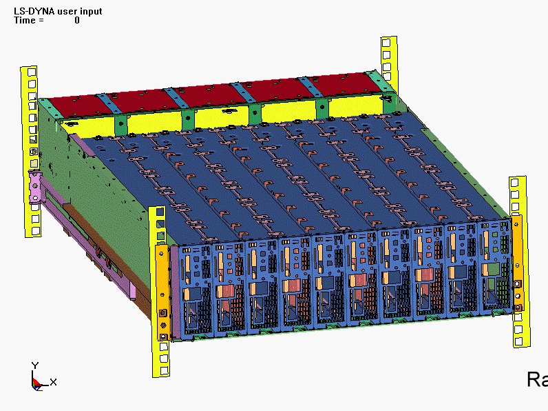 服务器撞击有限元分析