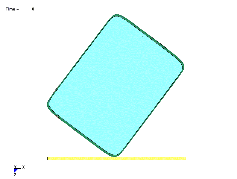 手机跌落仿真分析