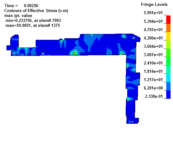 手机框应力分析